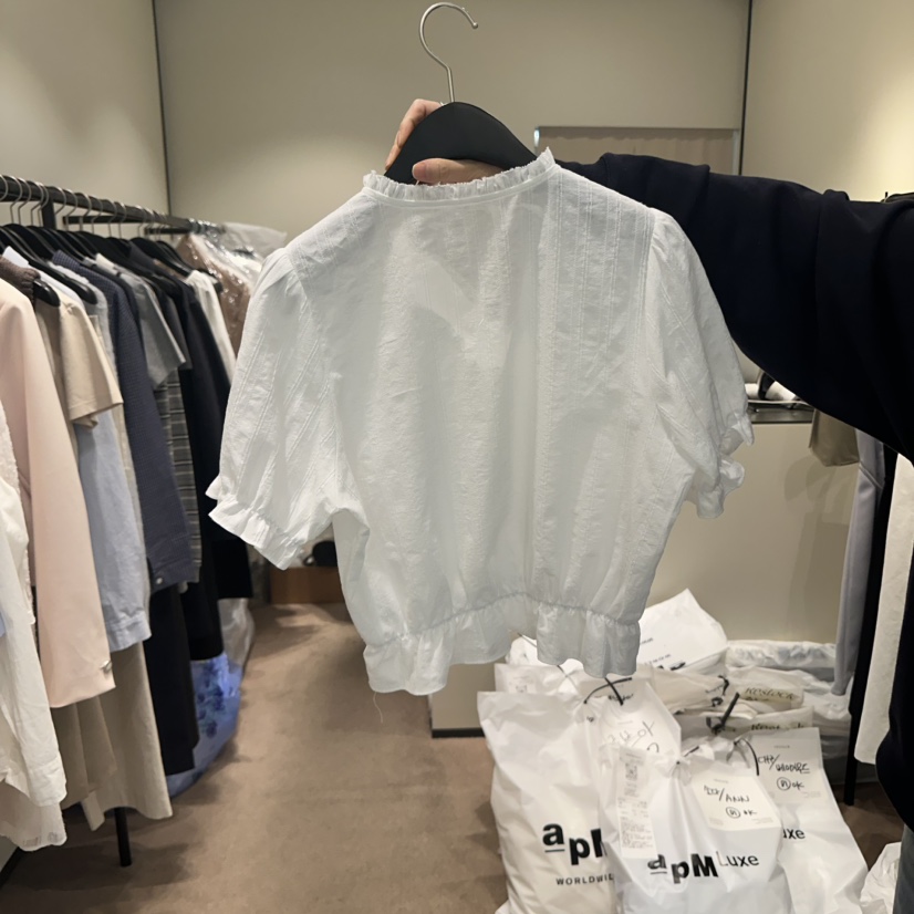 RE STOCK韓國㊣直郵東大門代購女裝新款人氣時尚襯衫蕾絲衫RE STOCK襯衫/蕾絲衫