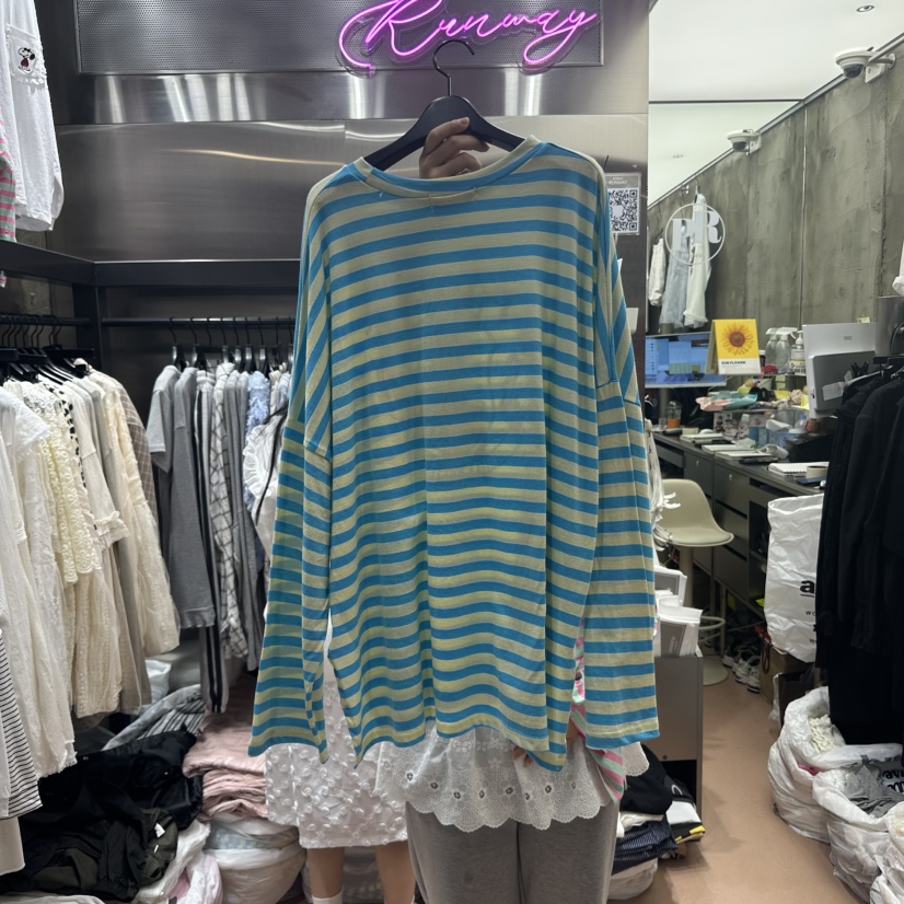 RUNWAY-런웨이韓國直郵㊣東大門實拍女裝新款推薦休閑長袖T恤RUNWAY長袖T恤