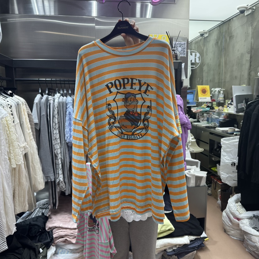 RUNWAY-런웨이韓國直郵㊣東大門實拍女裝新款推薦休閑長袖T恤RUNWAY長袖T恤圖色2