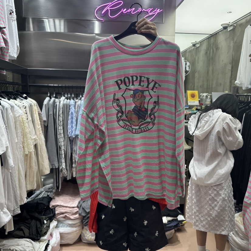 RUNWAY-런웨이韓國直郵㊣東大門實拍女裝新款推薦休閑長袖T恤RUNWAY長袖T恤圖色3