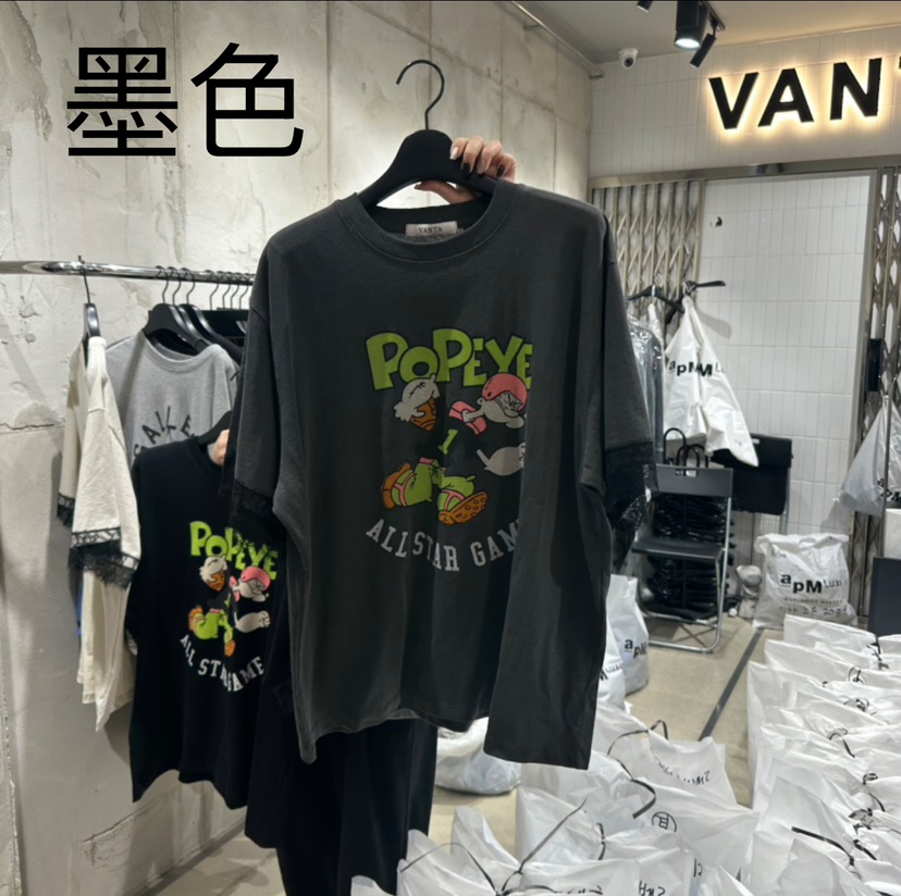VANTA韓國直郵㊣東大門實拍女裝新品推薦熱賣時尚休閑人氣T恤VANTAT恤圖色2
