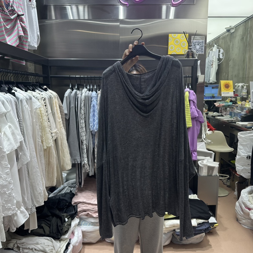 RUNWAY-런웨이韓國直郵㊣東大門實拍女裝新款推薦長袖T恤兜帽RUNWAY長袖T恤