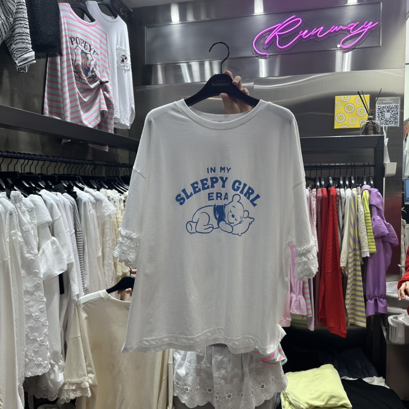 RUNWAY-런웨이韓國直郵㊣東大門實拍女裝新品人氣時尚休閑T恤RUNWAYT恤圖色2
