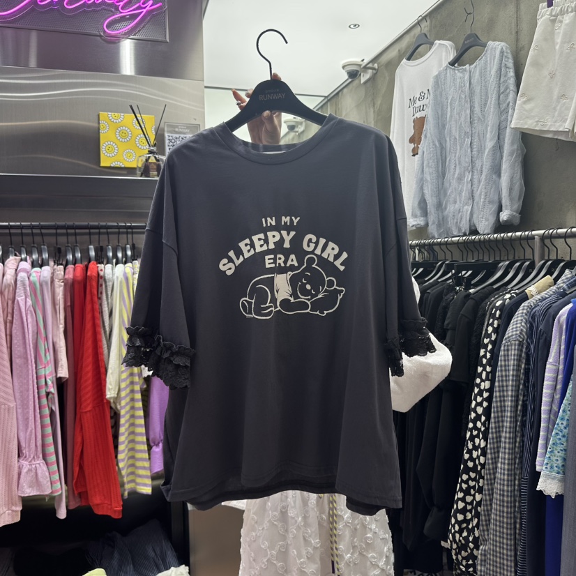 RUNWAY-런웨이韓國直郵㊣東大門實拍女裝新品人氣時尚休閑T恤RUNWAYT恤圖色4