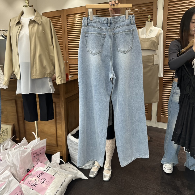 TRES BIEN直郵韓國代購㊣女裝新品休閑人氣時尚熱賣牛仔褲TRES BIEN牛仔褲