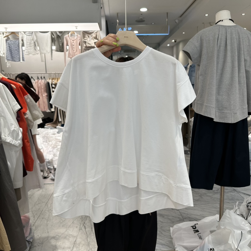 REVE-L韓國直郵㊣女裝新款休閑熱賣推薦人氣25春夏時尚T恤REVE-LT恤圖色2