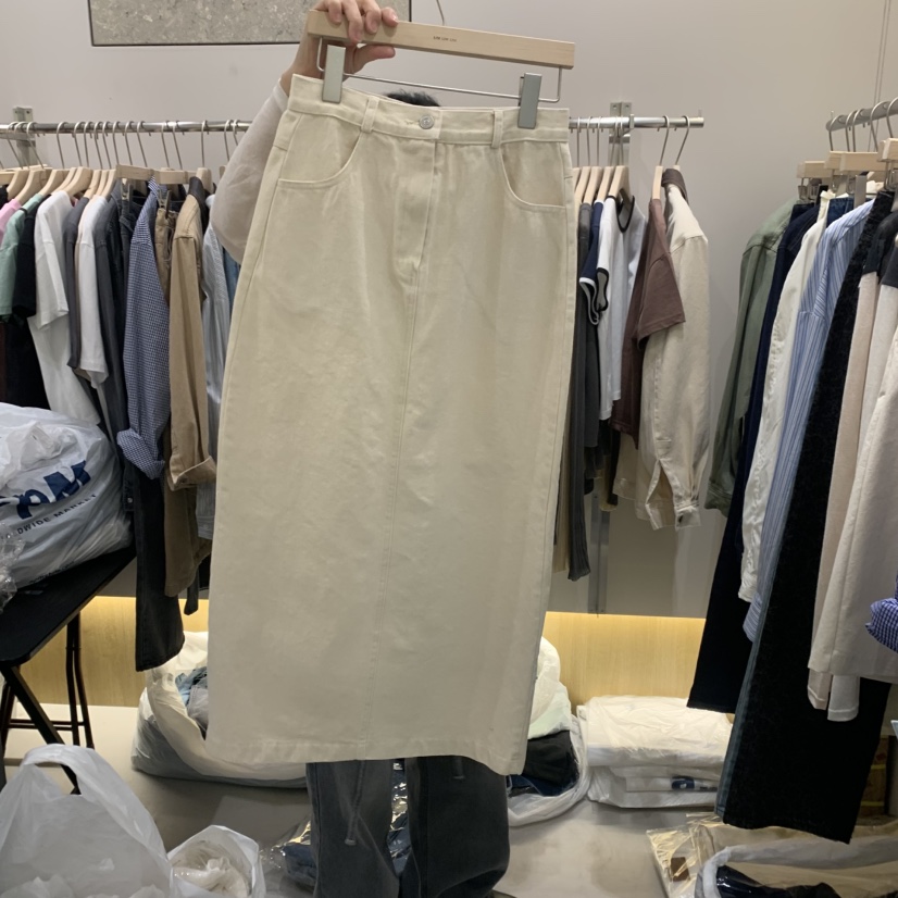 LIMLIMLIM韓國直郵㊣女裝新品人氣休閑熱賣半身裙中短裙棉質LIM LIM LIM半身裙/中短裙圖色2