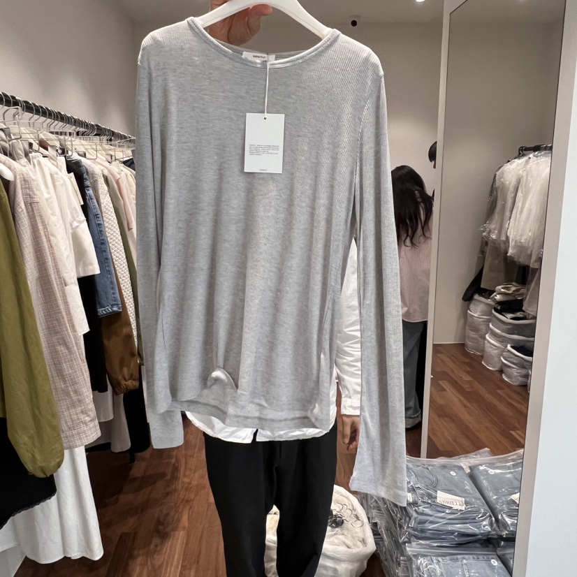 GABRIELLE韓國㊣直郵東大門代購女裝新品熱賣時尚25春夏長袖T恤GABRIELLE長袖T恤
