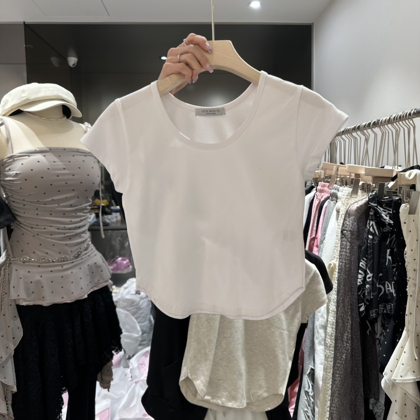 OUR MINUTE直郵韓國代購㊣女裝新品熱賣25春夏休閑推薦T恤OUR MINUTET恤