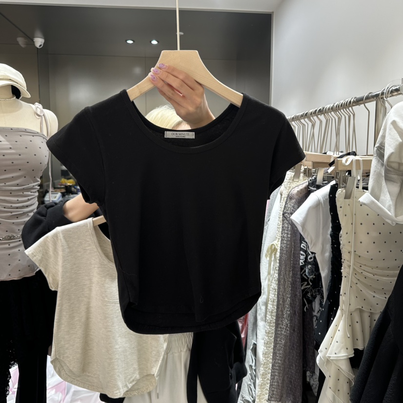 OUR MINUTE直郵韓國代購㊣女裝新品熱賣25春夏休閑推薦T恤OUR MINUTET恤圖色2