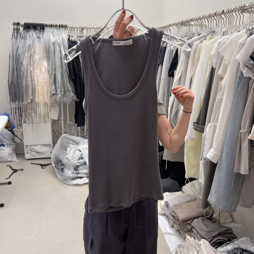 PADO直郵韓國代購㊣女裝新品推薦人氣25春夏休閑熱賣吊帶背心PADO吊帶/背心圖色2