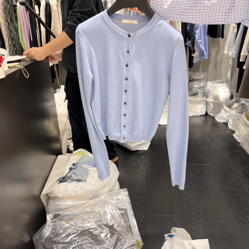 TUG韓國㊣直郵東大門代購女裝新款熱賣推薦休閑人氣針織衫開衫TUG針織衫圖色1