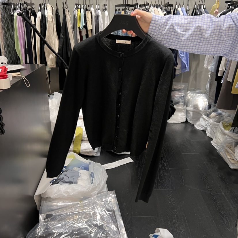 TUG韓國㊣直郵東大門代購女裝新款熱賣推薦休閑人氣針織衫開衫TUG針織衫圖色3