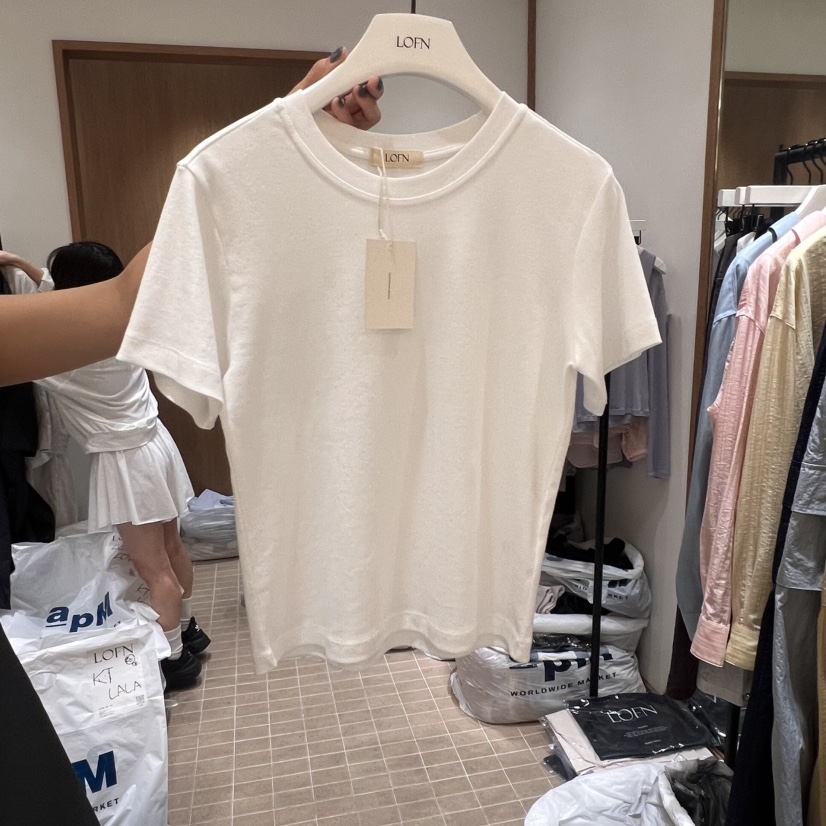 LOFN韓國直郵㊣女裝新款休閑25春夏人氣熱賣推薦時尚T恤柔軟LOFNT恤圖色5