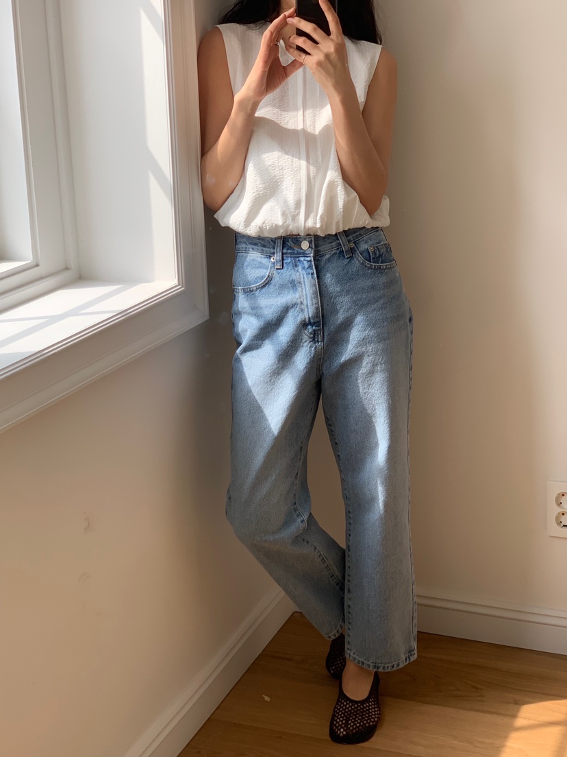 MURR直郵韓國代購㊣女裝新款休閑人氣熱賣25春夏牛仔褲短款MURR牛仔褲