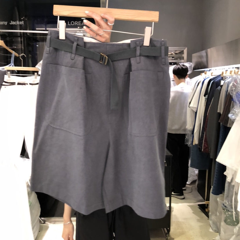 BANY ANCO韓國直郵㊣女裝新品人氣25春夏時尚短褲含腰帶口袋BANY ANCO短褲圖色2