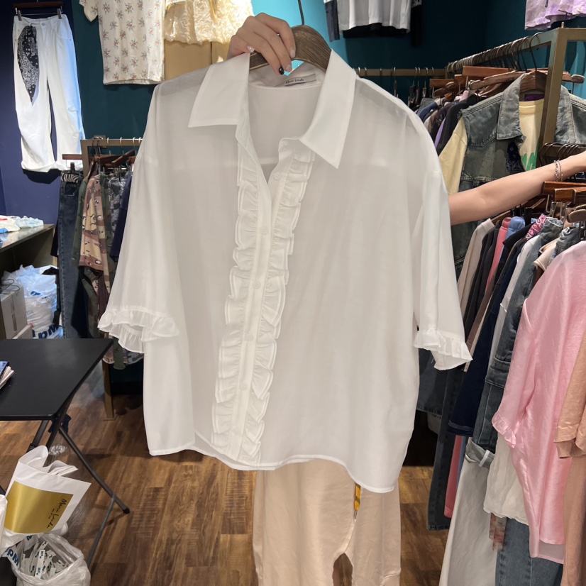 MERCI LINDA韓國直郵㊣東大門實拍女裝新品人氣襯衫蕾絲衫MERCI LINDA襯衫/蕾絲衫圖色1