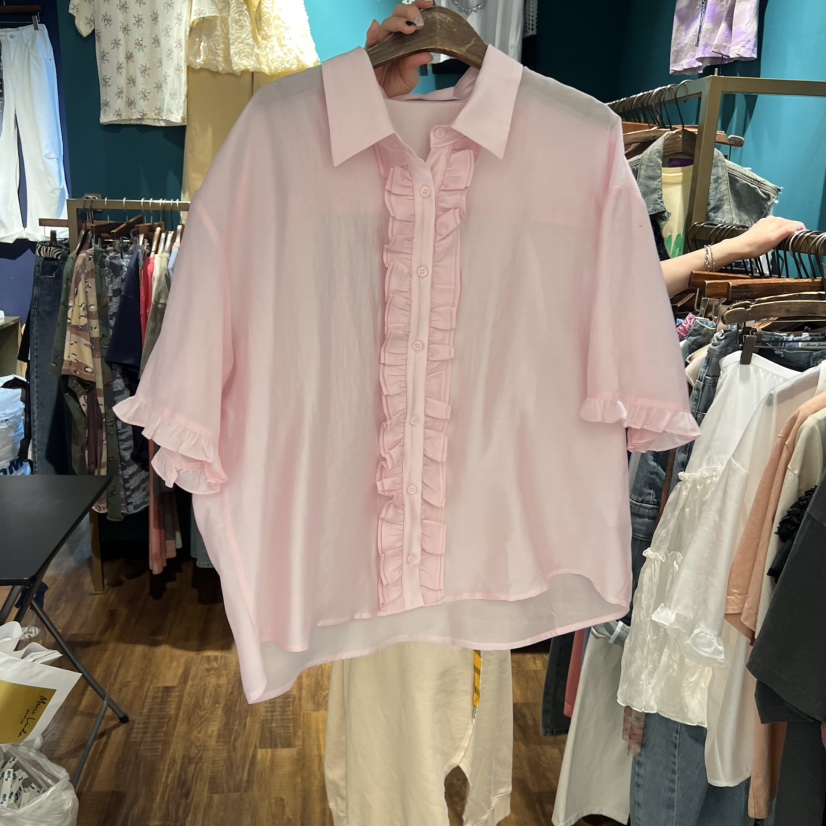 MERCI LINDA韓國直郵㊣東大門實拍女裝新品人氣襯衫蕾絲衫MERCI LINDA襯衫/蕾絲衫圖色2