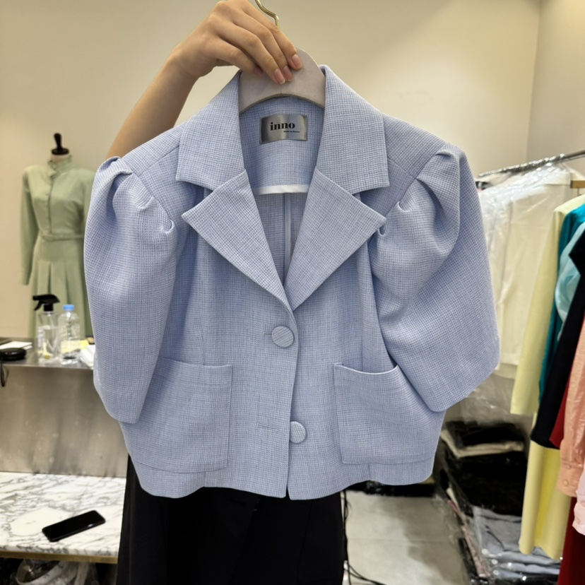 INNO韓國直郵㊣東大門實拍女裝新款時尚人氣25春夏休閑夾克INNO夾克圖色1