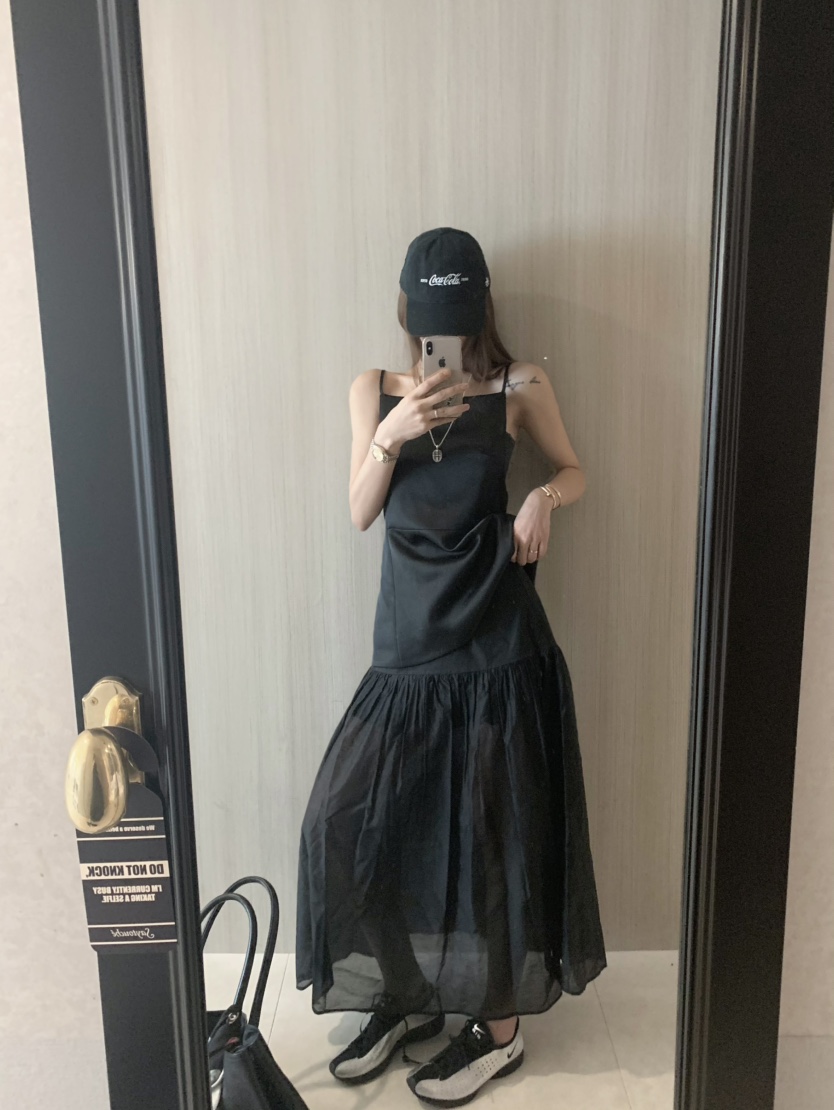 VIRKIN韓國直郵㊣女裝新品時尚人氣推薦25春夏半身裙中短裙透視VIRKIN半身裙/中短裙