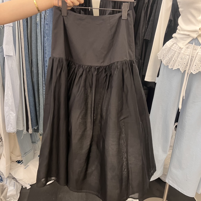 VIRKIN韓國直郵㊣女裝新品時尚人氣推薦25春夏半身裙中短裙透視VIRKIN半身裙/中短裙圖色2
