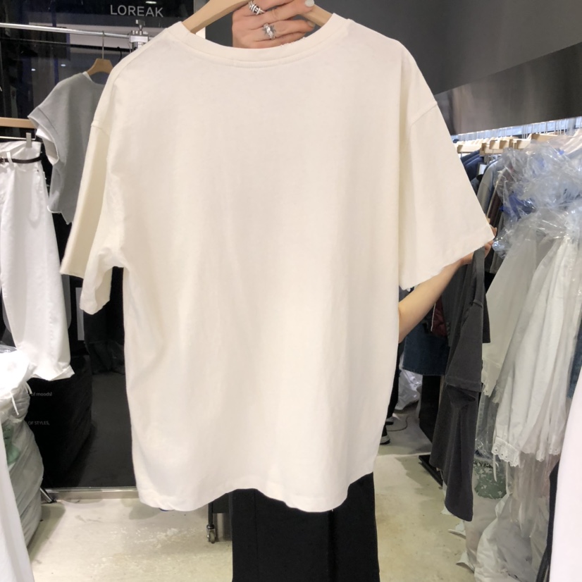 BANY ANCO韓國㊣直郵東大門代購女裝新品休閑25春夏T恤復古BANY ANCOT恤