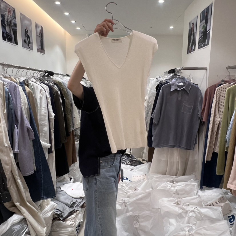 THE REST直郵韓國代購㊣女裝新品熱賣時尚推薦休閑吊帶背心THE REST/UNNOEUD吊帶/背心圖色2
