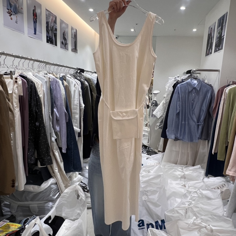 THE REST韓國直郵㊣女裝新品人氣25春夏熱賣休閑連衣裙含腰包THE REST/UNNOEUD連衣裙圖色2