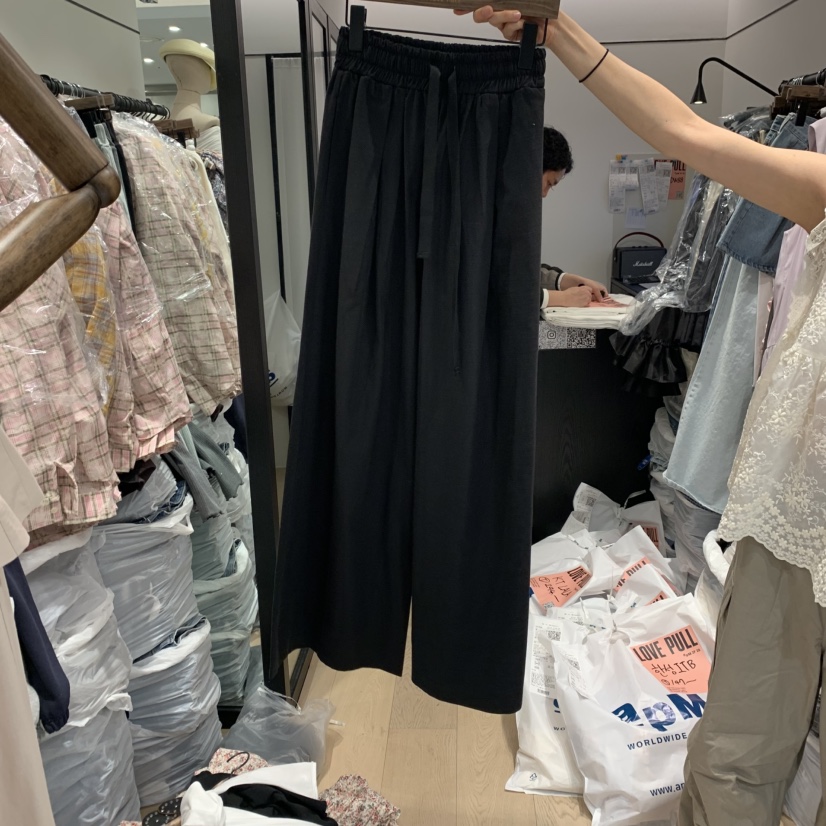 LOVE PULL韓國直郵㊣東大門實拍女裝新款時尚推薦休閑褲亞麻LOVE PULL休閑褲圖色2