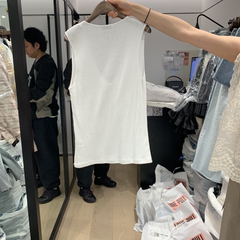 LOVE PULL韓國直郵㊣東大門實拍女裝新款人氣吊帶背心亞麻LOVE PULL吊帶/背心