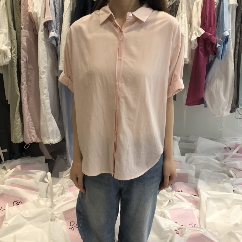 RIVEROOM直郵韓國代購㊣女裝新款推薦25春夏襯衫蕾絲衫柔軟RIVEROOM襯衫/蕾絲衫圖色5