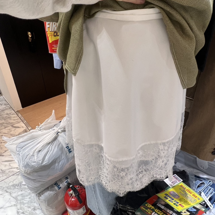 THE REST韓國直郵㊣女裝新款休閑人氣時尚半身裙中短裙喇叭THE REST/UNNOEUD半身裙/中短裙