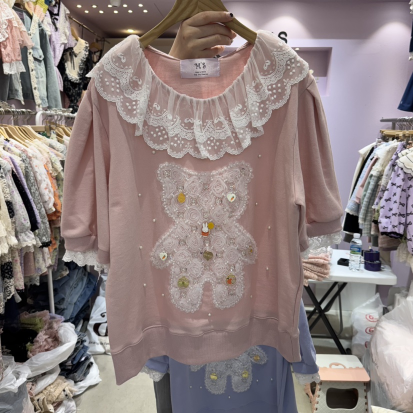 MS韓國㊣直郵東大門代購女裝新品時尚熱賣推薦人氣休閑25春夏T恤MST恤圖色3