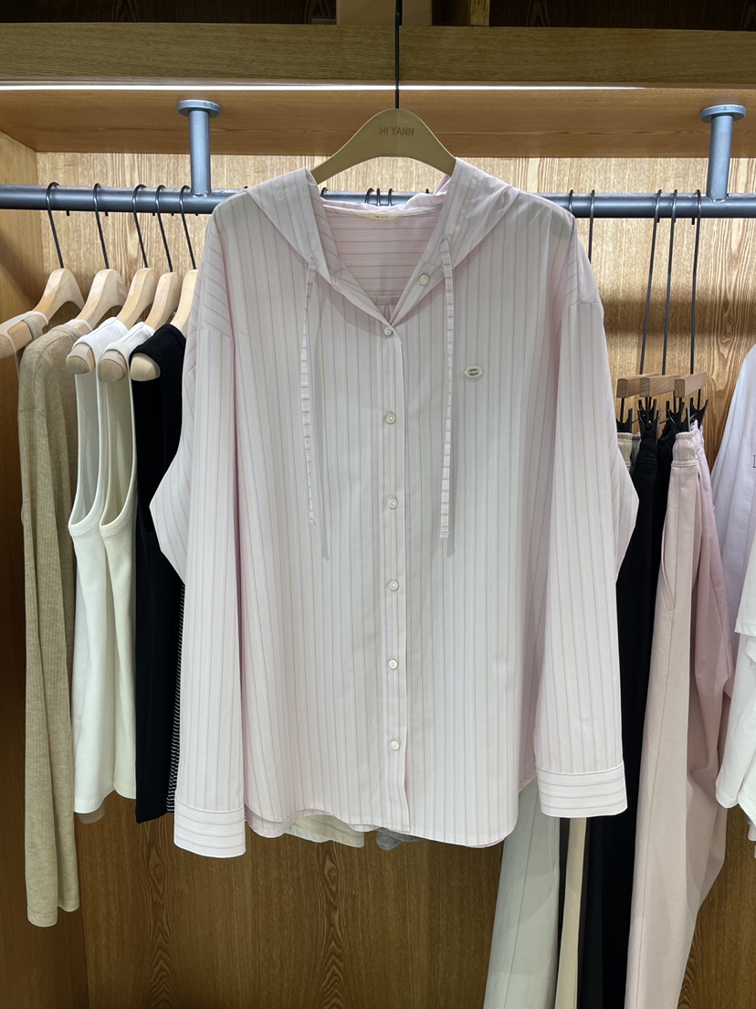 HI YANN直郵韓國代購㊣女裝新款推薦熱賣25春夏襯衫蕾絲衫HI YANN襯衫/蕾絲衫圖色3