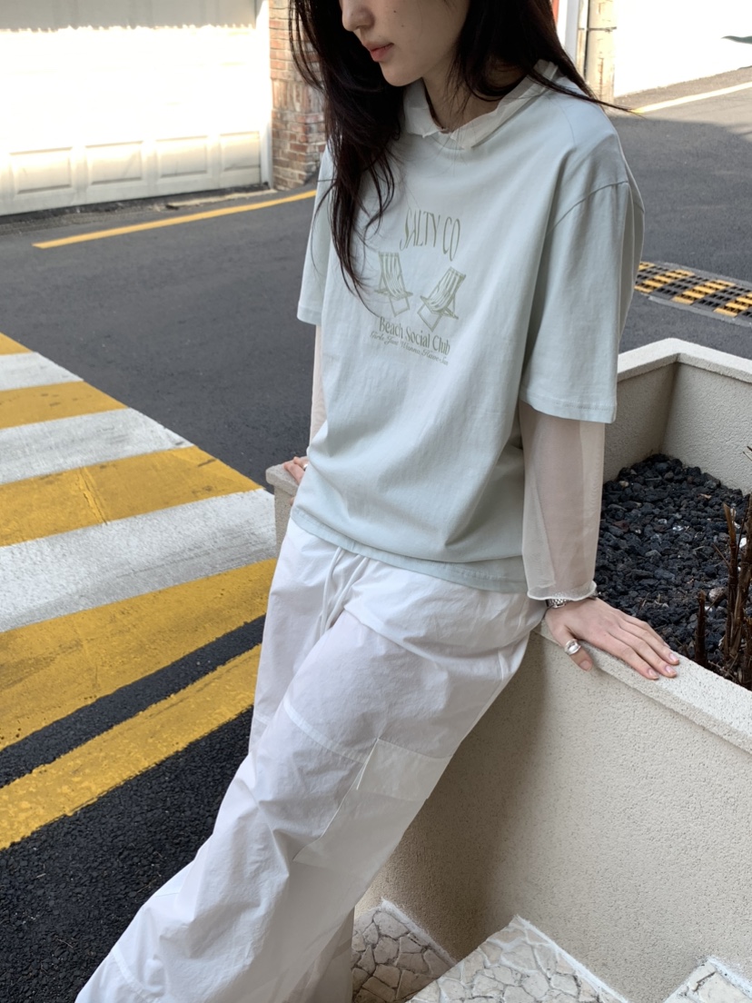 SPREAD韓國直郵㊣女裝新款人氣25春夏時尚休閑推薦熱賣T恤SPREADT恤