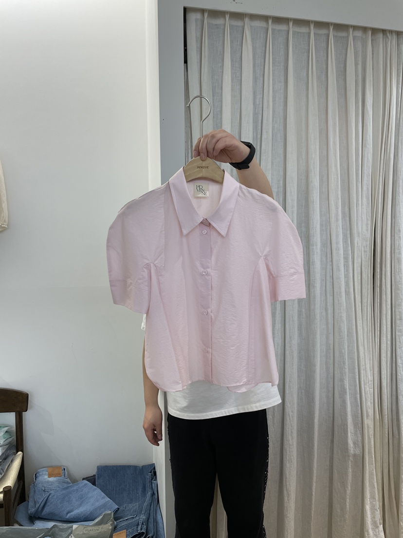 MOVENNE韓國直郵㊣女裝新款時尚人氣熱賣25春夏休閑襯衫蕾絲衫MOVENNE襯衫/蕾絲衫圖色2