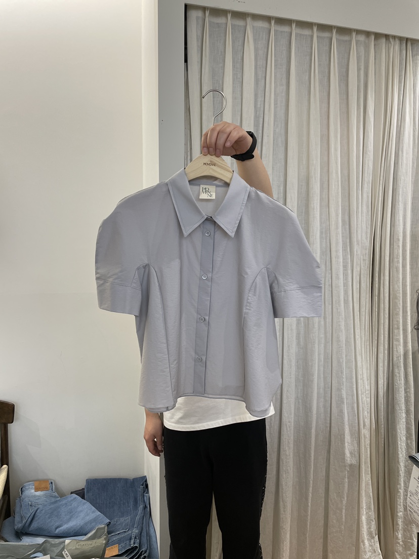 MOVENNE韓國直郵㊣女裝新款時尚人氣熱賣25春夏休閑襯衫蕾絲衫MOVENNE襯衫/蕾絲衫圖色3