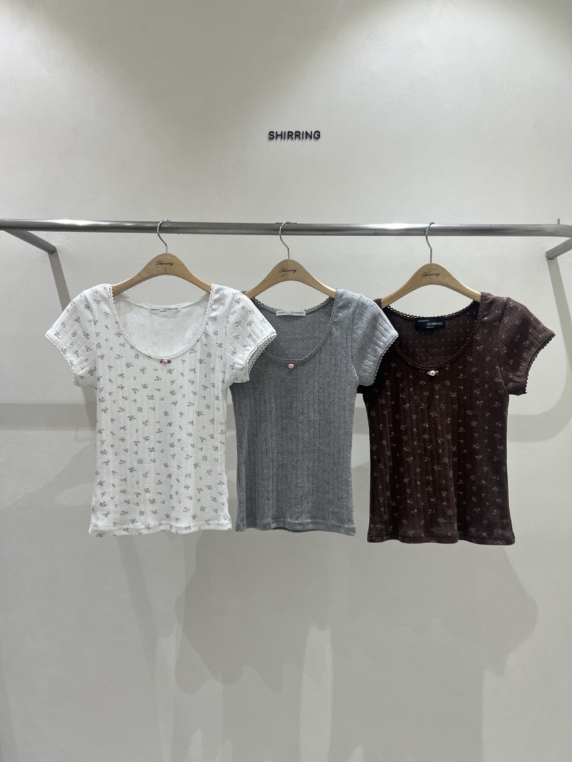 SHIRRING韓國㊣直郵東大門代購女裝新品25春夏休閑推薦熱賣T恤SHIRRINGT恤