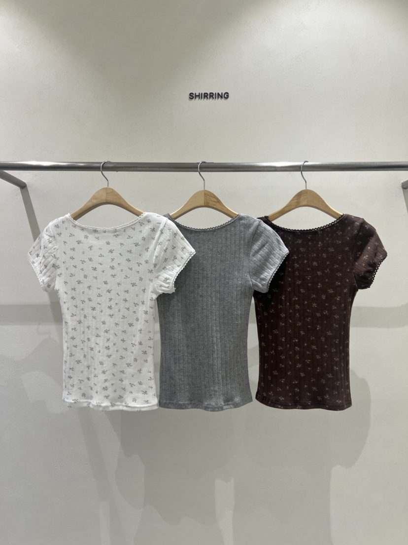 SHIRRING韓國㊣直郵東大門代購女裝新品25春夏休閑推薦熱賣T恤SHIRRINGT恤