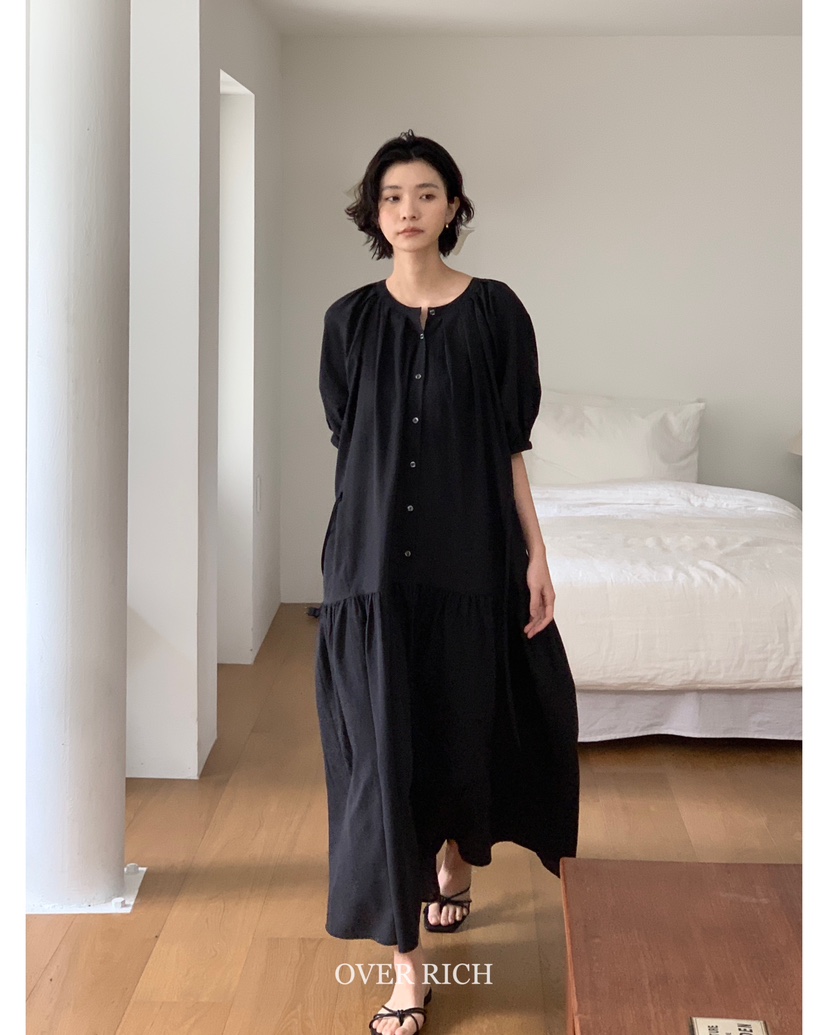 OVER RICH韓國直郵㊣東大門實拍女裝新品時尚25春夏連衣裙OVER RICH連衣裙