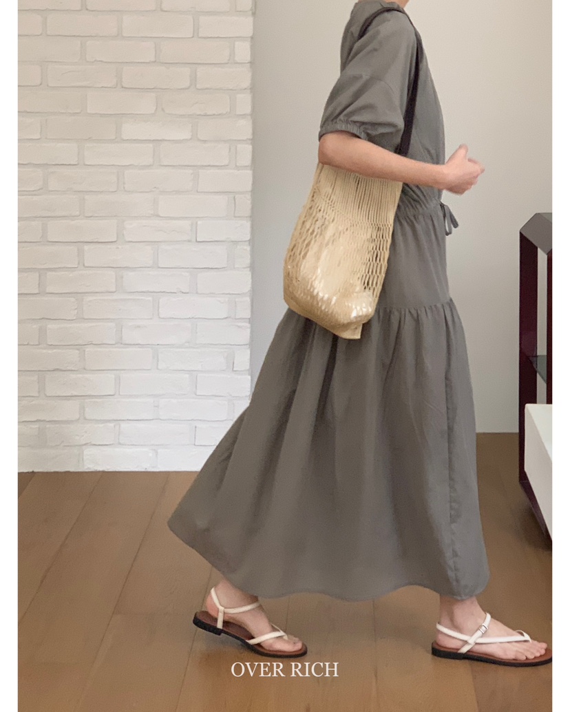 OVER RICH韓國直郵㊣東大門實拍女裝新品時尚25春夏連衣裙OVER RICH連衣裙