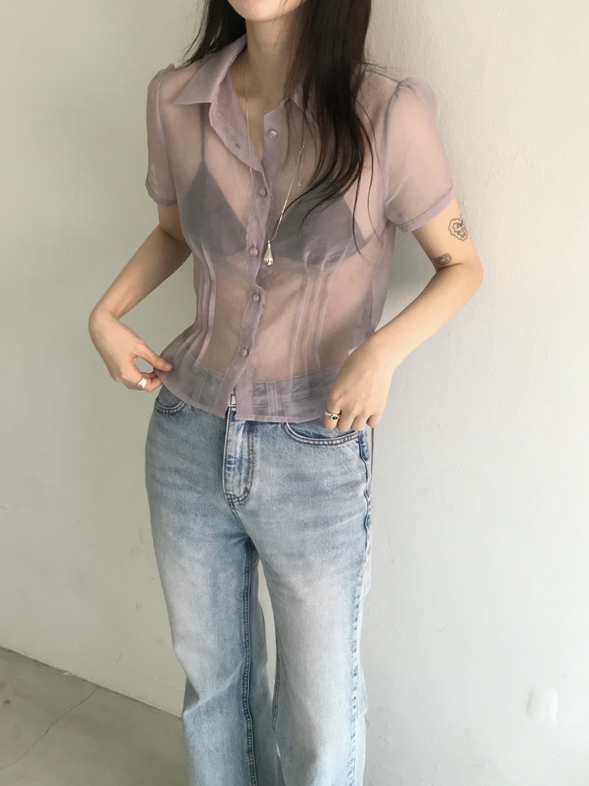 ESCHER韓國㊣直郵東大門代購女裝新款時尚人氣休閑襯衫蕾絲衫ESCHER襯衫/蕾絲衫