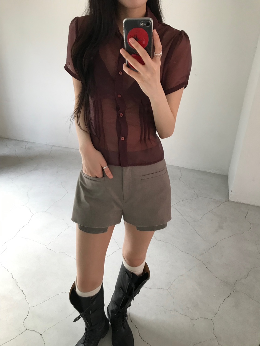 ESCHER韓國㊣直郵東大門代購女裝新款時尚人氣休閑襯衫蕾絲衫ESCHER襯衫/蕾絲衫
