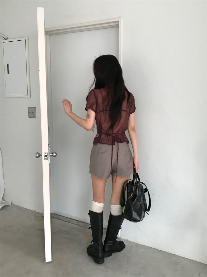 ESCHER韓國㊣直郵東大門代購女裝新款時尚人氣休閑襯衫蕾絲衫ESCHER襯衫/蕾絲衫