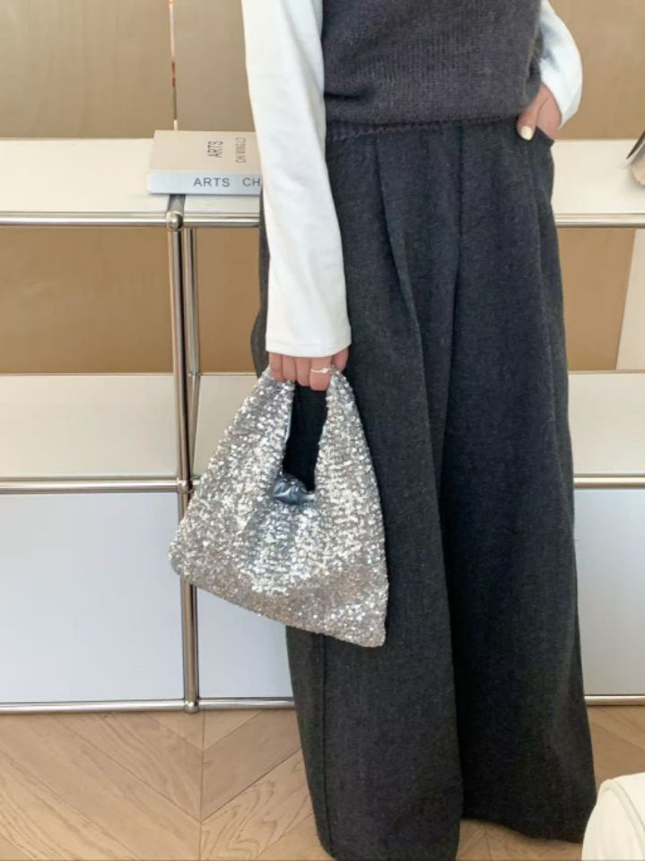 TROUVAILLE韓國直郵㊣東大門實拍女裝新品休閑人氣時尚手提包TROUVAILLE手提包