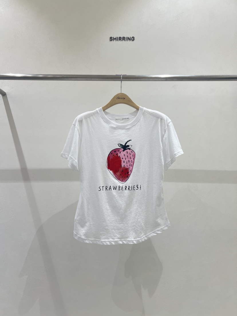 SHIRRING韓國直郵㊣女裝新品熱賣推薦休閑25春夏人氣時尚T恤SHIRRINGT恤圖色2