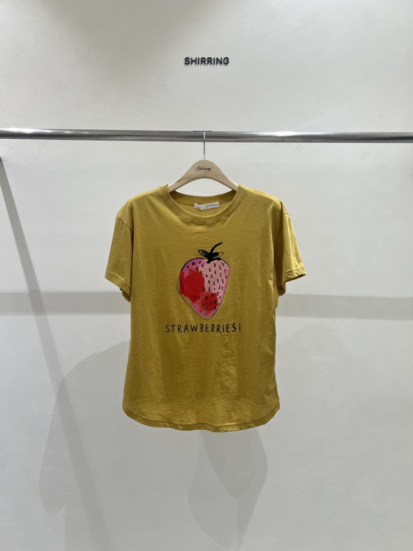 SHIRRING韓國直郵㊣女裝新品熱賣推薦休閑25春夏人氣時尚T恤SHIRRINGT恤圖色3