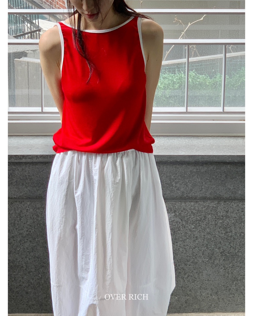 OVER RICH韓國直郵㊣女裝新款推薦時尚25春夏熱賣吊帶背心OVER RICH吊帶/背心