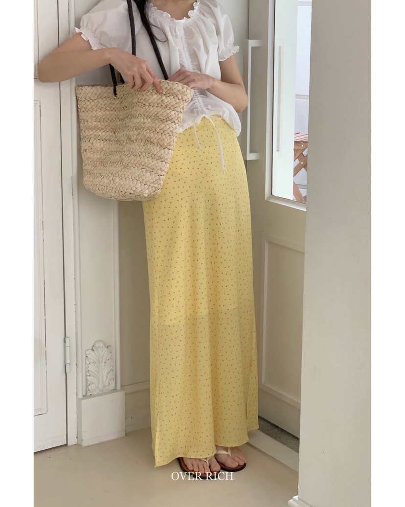 OVER RICH直郵韓國代購㊣女裝新品休閑推薦時尚熱賣25春夏長裙OVER RICH長裙