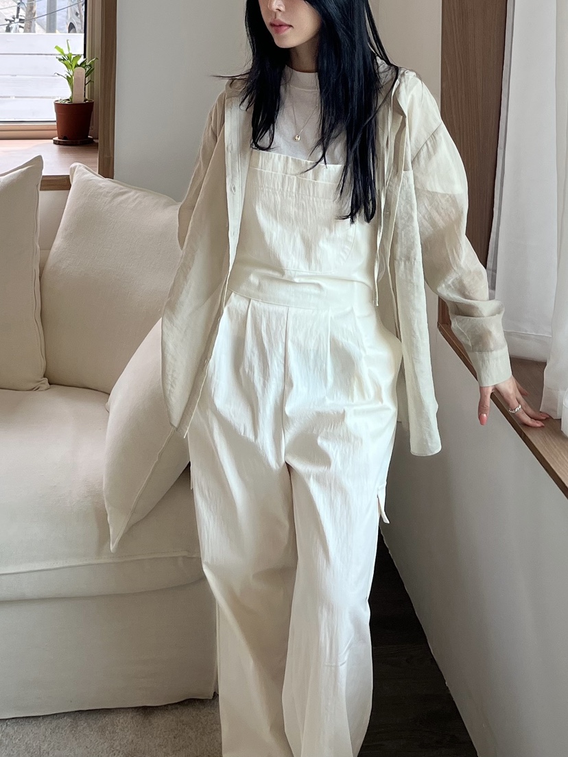 LEMATIN直郵韓國代購㊣女裝新品休閑時尚25春夏襯衫蕾絲衫連帽LEMATIN襯衫/蕾絲衫